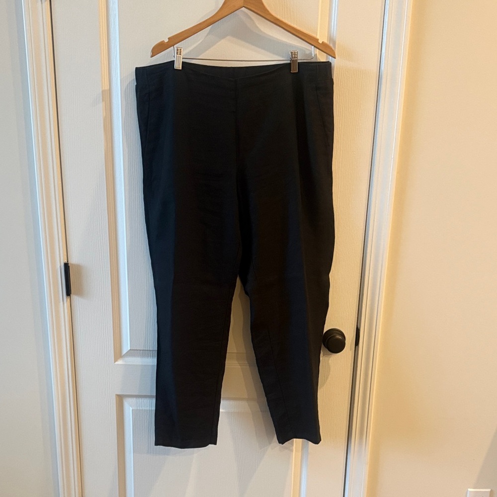 J. Jill Black Linen Pants
